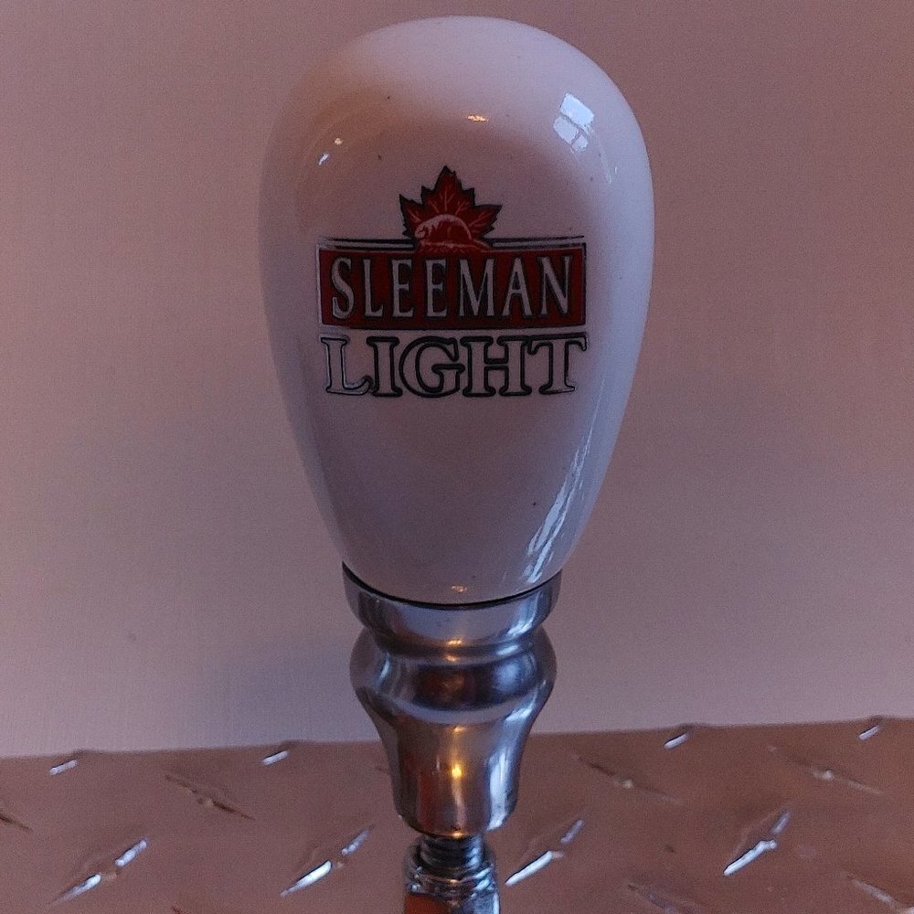 RARE SLEEMAN LIGHT BEER Tap Handle Stubby Knob Gear Shifter Bar Used